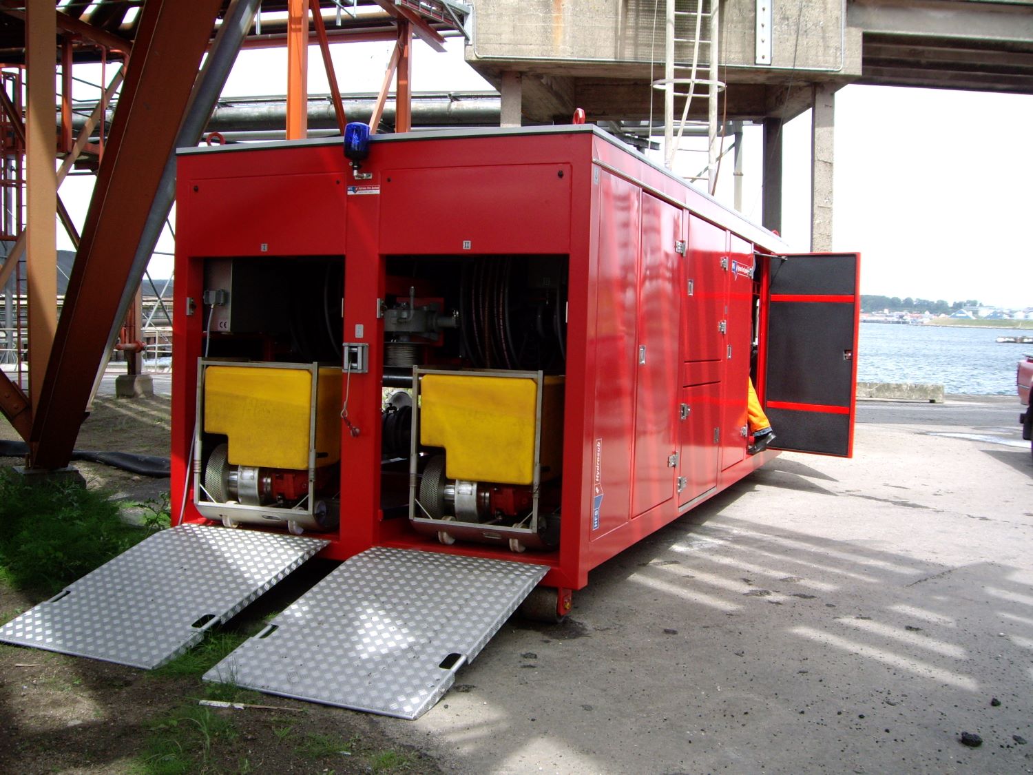 Hytrans equipment staged at an industrial site